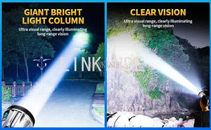 Planet Gates LED Strong Bald Headlight Ultra Bright Rechargeable Head Wear Flashlight Night Fishing Working Miner's Light Field Long Distance