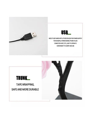 Planet Gates LED Table Lamp Rose Flower Tree USB Night Lights Home Decoration LED Table Lights Parties Xmas Christmas Wedding Bedroom Decor