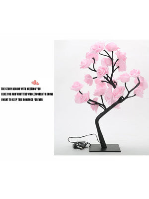 Planet Gates LED Table Lamp Rose Flower Tree USB Night Lights Home Decoration LED Table Lights Parties Xmas Christmas Wedding Bedroom Decor