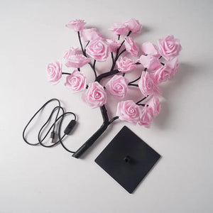 Planet Gates LED Table Lamp Rose Flower Tree USB Night Lights Home Decoration LED Table Lights Parties Xmas Christmas Wedding Bedroom Decor