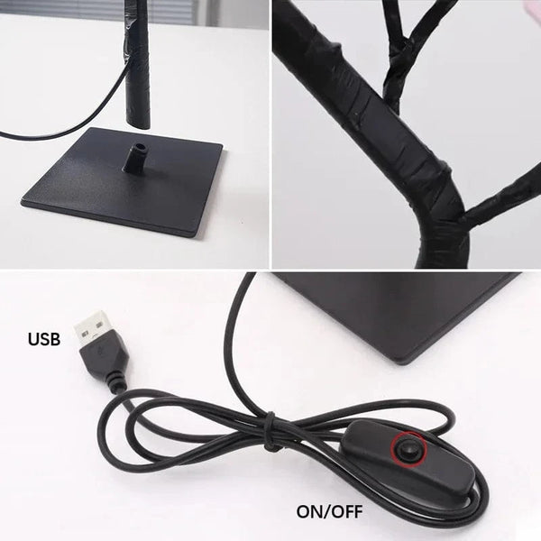 Planet Gates LED Table Lamp Rose Flower Tree USB Night Lights Home Decoration LED Table Lights Parties Xmas Christmas Wedding Bedroom Decor