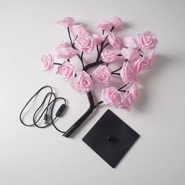 Planet Gates LED Table Lamp Rose Flower Tree USB Night Lights Home Decoration LED Table Lights Parties Xmas Christmas Wedding Bedroom Decor