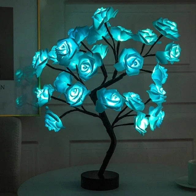 Planet Gates LED Table Lamp Rose Flower Tree USB Night Lights Home Decoration LED Table Lights Parties Xmas Christmas Wedding Bedroom Decor