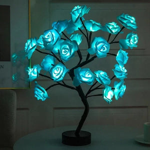 Planet Gates LED Table Lamp Rose Flower Tree USB Night Lights Home Decoration LED Table Lights Parties Xmas Christmas Wedding Bedroom Decor