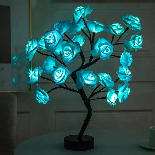Planet Gates LED Table Lamp Rose Flower Tree USB Night Lights Home Decoration LED Table Lights Parties Xmas Christmas Wedding Bedroom Decor