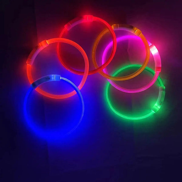 Planet Gates Led Usb Dog Collar Pet Dog Night Luminous Charge Collar Led Night Safety Flashing Glow Dog Loss Prevention Collar Pet Accessorie