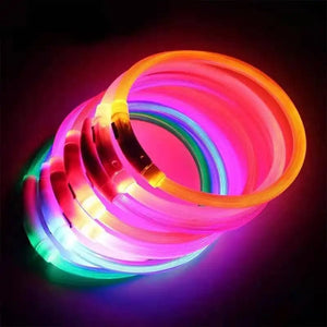 Planet Gates Led Usb Dog Collar Pet Dog Night Luminous Charge Collar Led Night Safety Flashing Glow Dog Loss Prevention Collar Pet Accessorie