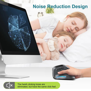 Planet Gates Lefon Bluetooth Vertical Mouse Wireless Ergonomic Mice with OLED Screen RGB USB Optical Rechargeable Mouse for PC Laptop Gaming