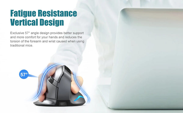 Planet Gates Lefon Bluetooth Vertical Mouse Wireless Ergonomic Mice with OLED Screen RGB USB Optical Rechargeable Mouse for PC Laptop Gaming