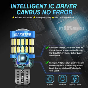 Planet Gates Lemon Green 2x W5W T10 LED CANBUS No Error 5W5 12V 8W 950Lm Car Interior Side Light 194 3030 SMD Auto Front Side Marker Light Bulb