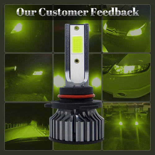Planet Gates lemon green / 9006/HB4 / 16000Lm  2 Pcs 72W 16000LM Car Headlight H4 H7 H1 LED H8 H9 H11 12000K 6000K 6500K lemon green Auto fog Light H3 9005 HB3 9006 12V LED Bulb F2C