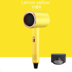 Planet Gates Lemon Yellow / UK Negative Ion Hair Care Hair Dryer Professional Blue Light Collagen Electric Hair Brush Turbocharged Quick Drying Low Noise Dryer