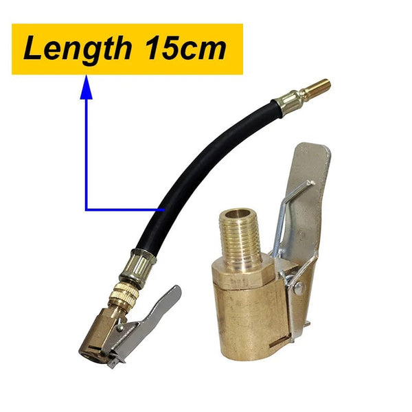 Planet Gates Length 150mm Motorcycle Bike Car Tire Air Inflator Hose Inflatable Pump Extension Tube Adapter Twist Tyre Air Connection Locking Air Chuck