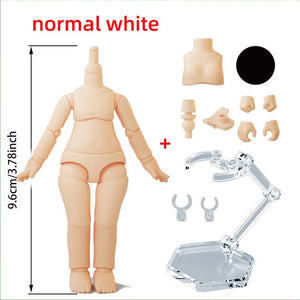 Planet Gates lengthen Sakura pink / CHINA 9.6cm 11CM Moveable Joints Doll toys YMY body suitable for GSC head ob11 1/12BJD doll body spherical joint doll toy hand set