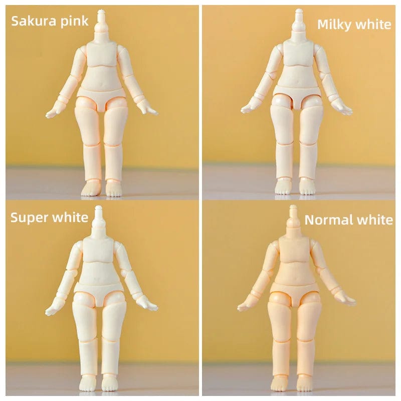 Planet Gates lengthen Sakura pink / CHINA 9.6cm 11CM Moveable Joints Doll toys YMY body suitable for GSC head ob11 1/12BJD doll body spherical joint doll toy hand set