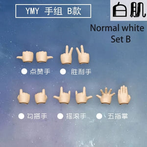 Planet Gates lengthen Sakura pink / CHINA 9.6cm 11CM Moveable Joints Doll toys YMY body suitable for GSC head ob11 1/12BJD doll body spherical joint doll toy hand set