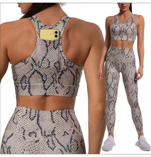 Planet Gates Leopard Print Yoga Set Women Clothing Free Shipping Quick Dry Women's Fitness Pants Sets Woman Outfits Women’s Gym Pants Suit