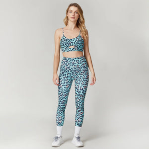 Planet Gates Leopard Print Yoga Set Women Clothing Free Shipping Quick Dry Women's Fitness Pants Sets Woman Outfits Women’s Gym Pants Suit