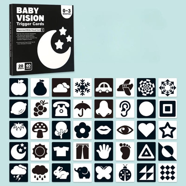 Planet Gates Level 1 3 to 6 Months Vision Trigger Cards Early Education Cards Training Newborn Babies Visual Stimulation Practice Montessori Toy