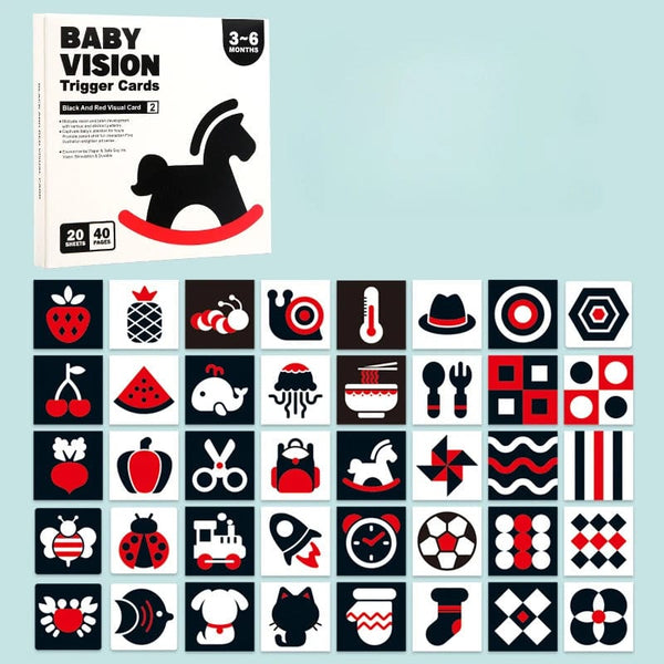 Planet Gates Level 2 3 to 6 Months Vision Trigger Cards Early Education Cards Training Newborn Babies Visual Stimulation Practice Montessori Toy