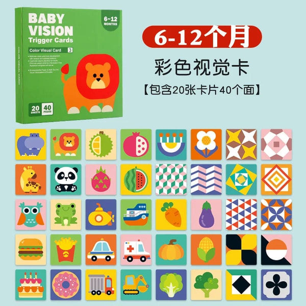 Planet Gates Level 3 3 to 6 Months Vision Trigger Cards Early Education Cards Training Newborn Babies Visual Stimulation Practice Montessori Toy