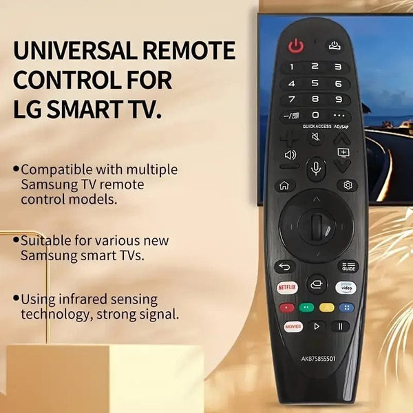 Planet Gates LG With Voice AKB75855501 Remote Control For LG Smart TV, Infrared Remote Control, Fit For LG Many Smart TV Models (with Voice Function)