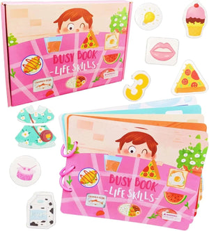 Planet Gates Life Skills Montessori Busy Book for Kids Sticker Quiet Book Baby Early Educational Toy toddlers Matching Puzzles Game Learning Toys Gifts