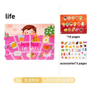 Planet Gates life Sticker Montessori Quiet Book Puzzles Educational Toys for Kids Children Busy Book Toy Cognition Montessori Education Books