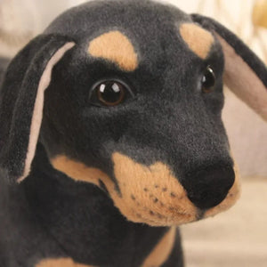Planet Gates Lifelike Dog Plush Toy Fluffy Stuffed Animals Rottweiler Soft Doll Real-life Big Size Dog Home Decor Kids Toy BirthdayGift
