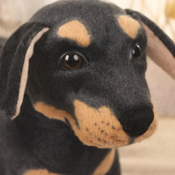 Planet Gates Lifelike Dog Plush Toy Fluffy Stuffed Animals Rottweiler Soft Doll Real-life Big Size Dog Home Decor Kids Toy BirthdayGift