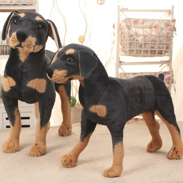Planet Gates Lifelike Dog Plush Toy Fluffy Stuffed Animals Rottweiler Soft Doll Real-life Big Size Dog Home Decor Kids Toy BirthdayGift