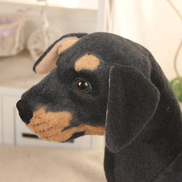 Planet Gates Lifelike Dog Plush Toy Fluffy Stuffed Animals Rottweiler Soft Doll Real-life Big Size Dog Home Decor Kids Toy BirthdayGift