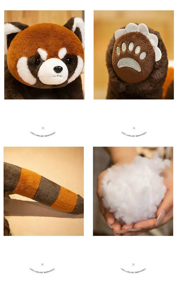 Planet Gates Lifelike Red Panda Stuffed Animals Raccoon Plush Toy Cute Panda Plushie Toy Gift For Kids Girlfriend Birthday Boy Christmas Gift
