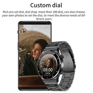 Planet Gates LIGE ECG+PPG Bluetooth Call Smart Watch Men 2024 Sports Smart Bracelet NFC Waterproof Custom Watches Face Men Smartwatch For Men