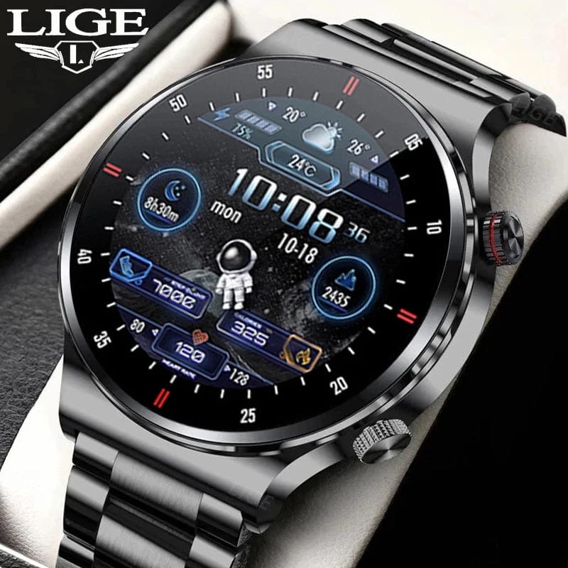 Planet Gates LIGE ECG+PPG Bluetooth Call Smart Watch Men 2024 Sports Smart Bracelet NFC Waterproof Custom Watches Face Men Smartwatch For Men