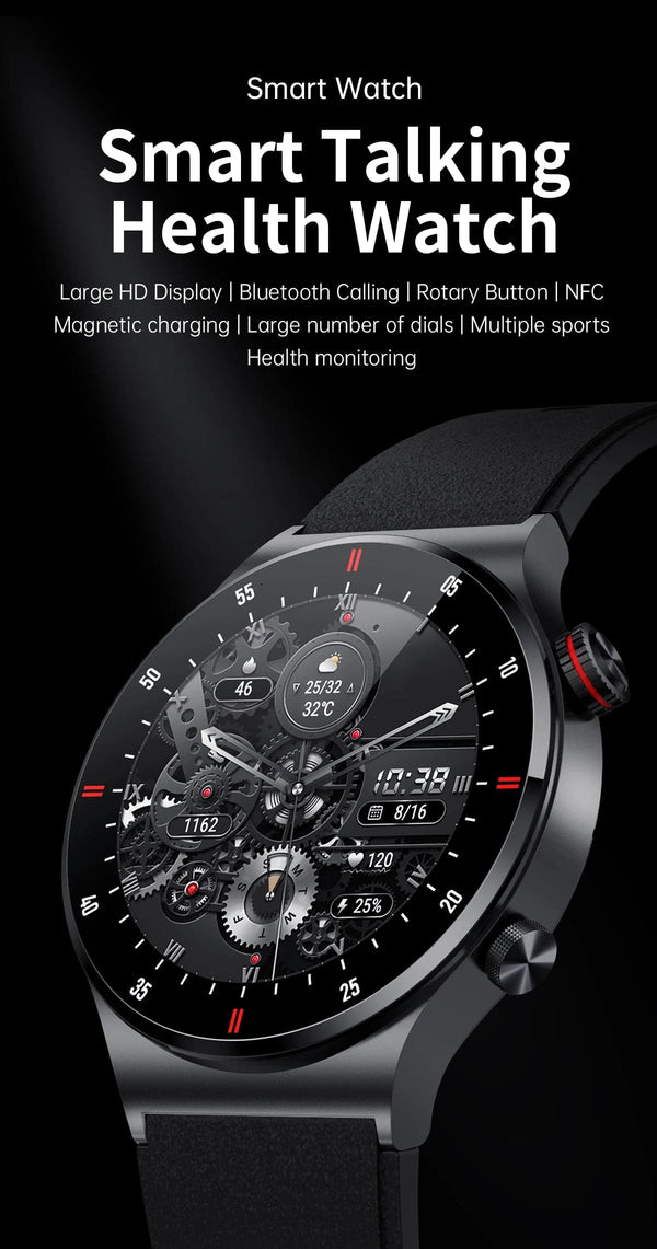 Planet Gates LIGE ECG+PPG Bluetooth Call Smart Watch Men 2024 Sports Smart Bracelet NFC Waterproof Custom Watches Face Men Smartwatch For Men