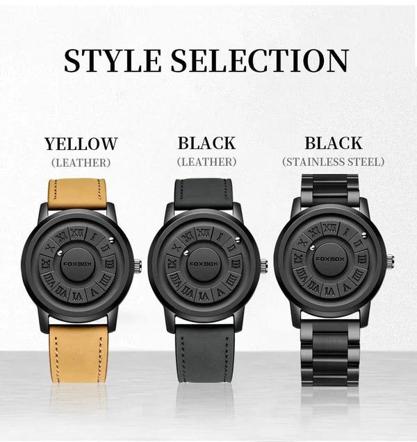 Planet Gates LIGE Luxury Watch Men Creative Scrolling Pointer Magnetic Force Sport Watches Men Quartz Chronograph Man Clock Relogio Masculino