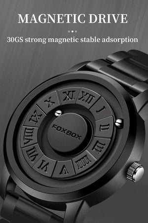 Planet Gates LIGE Luxury Watch Men Creative Scrolling Pointer Magnetic Force Sport Watches Men Quartz Chronograph Man Clock Relogio Masculino