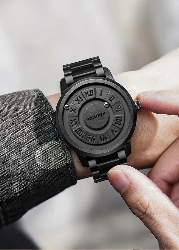 Planet Gates LIGE Luxury Watch Men Creative Scrolling Pointer Magnetic Force Sport Watches Men Quartz Chronograph Man Clock Relogio Masculino