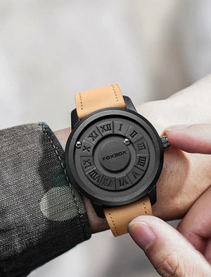 Planet Gates LIGE Luxury Watch Men Creative Scrolling Pointer Magnetic Force Sport Watches Men Quartz Chronograph Man Clock Relogio Masculino