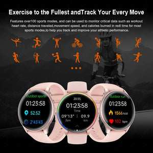 Planet Gates LIGE New Smartwatch Women 466*466 AMOLED 1.43" HD Screen Blood Glucose Monitor Bluetooth Call IP68 Waterproof Sports Smart Watch