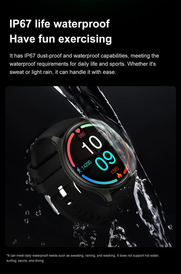 Planet Gates LIGE New Smartwatch Women 466*466 AMOLED 1.43" HD Screen Blood Glucose Monitor Bluetooth Call IP68 Waterproof Sports Smart Watch