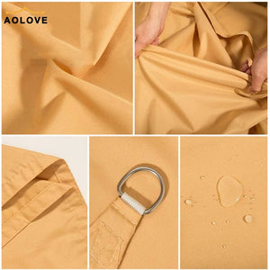 Planet Gates light beige / 4x4x5.7m Waterproof Sun Shelter Triangle Sunshade Protection Outdoor  Cover Garden Patio Pool Shade Sail Awning Camping Sun Shade 420D