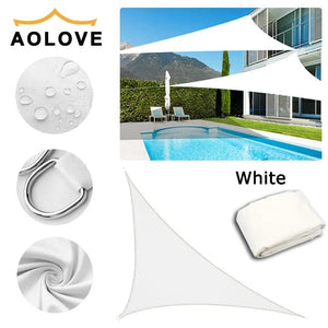 Planet Gates light beige / 4x4x5.7m Waterproof Sun Shelter Triangle Sunshade Protection Outdoor  Cover Garden Patio Pool Shade Sail Awning Camping Sun Shade 420D