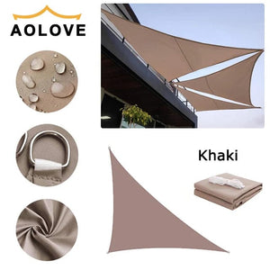 Planet Gates light beige / 4x4x5.7m Waterproof Sun Shelter Triangle Sunshade Protection Outdoor  Cover Garden Patio Pool Shade Sail Awning Camping Sun Shade 420D