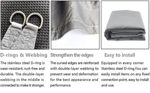 Planet Gates light beige / 4x4x5.7m Waterproof Sun Shelter Triangle Sunshade Protection Outdoor  Cover Garden Patio Pool Shade Sail Awning Camping Sun Shade 420D