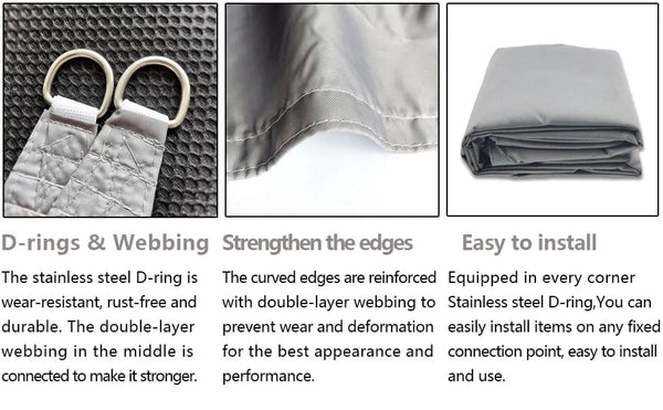 Planet Gates light beige / 4x4x5.7m Waterproof Sun Shelter Triangle Sunshade Protection Outdoor  Cover Garden Patio Pool Shade Sail Awning Camping Sun Shade 420D