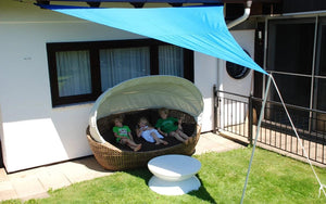 Planet Gates light beige / 4x4x5.7m Waterproof Sun Shelter Triangle Sunshade Protection Outdoor  Cover Garden Patio Pool Shade Sail Awning Camping Sun Shade 420D