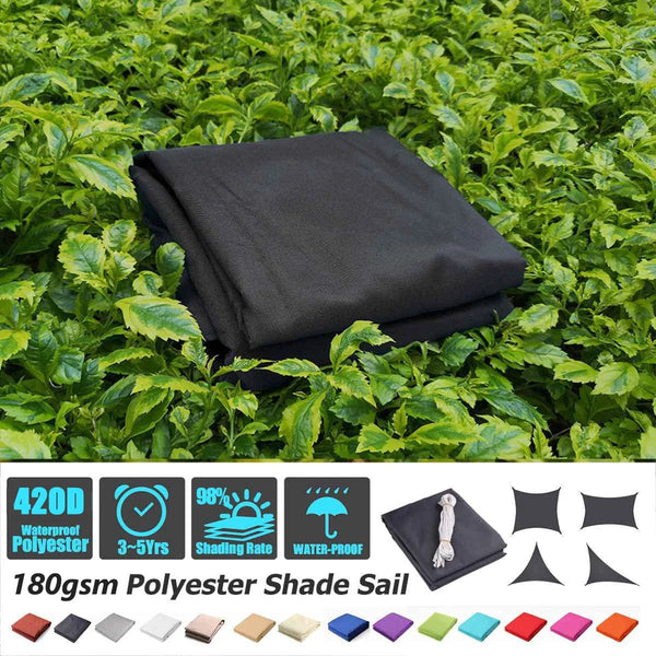 Planet Gates light beige / 4x4x5.7m Waterproof Sun Shelter Triangle Sunshade Protection Outdoor  Cover Garden Patio Pool Shade Sail Awning Camping Sun Shade 420D