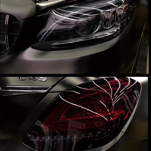 Planet Gates light black 11.81inX39.37in Light Black Car Styling Headlight And Taillight Vinyl Tint Sticker Lamp Film Set